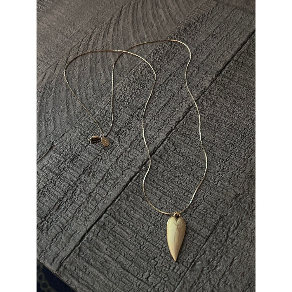 Vintage Gold Tone Elongated PARK LANE Heart Pendant Necklace